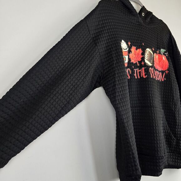Thanksgiving Women Pumpkin Graphic Sweatshirts L Coffee‎ Football.E48 - Picture 4 of 11